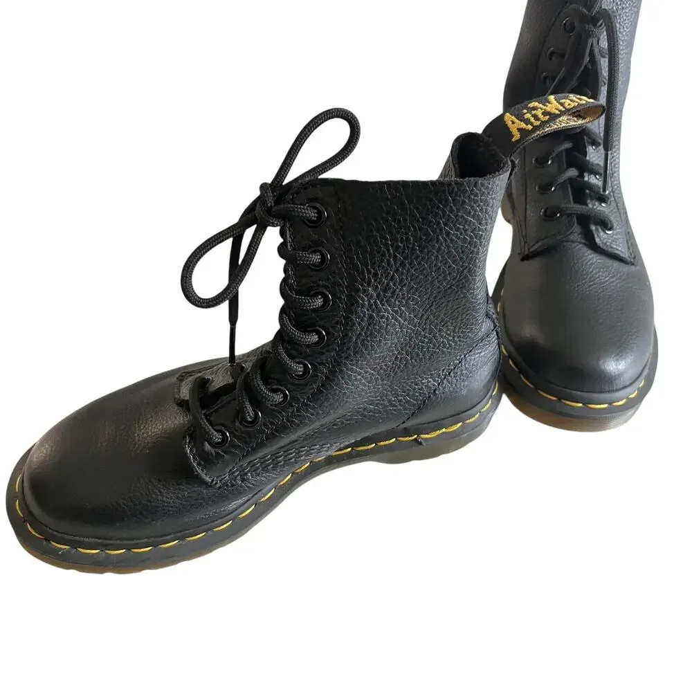 Dr. Martens 1460 Pascal Bex Black Leather Lace Up Boots Women’s Size 5 NWOT